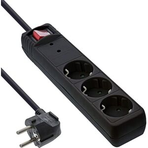 InLine 16431P Steckdosenleiste, 3-fach Schutzkontakt, mit Überspannungsschutz, Schalter, 1,5m, schwarz InLine 16431P Steckdosenleiste, 3-fach Schutzkontakt, mit Überspannungsschutz, Schalter, 1,5m, schwarz