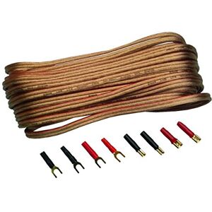SinusLive Lautsprecheranschluss-Set 2x 1,5mm², 10m CCA-Lautsprecherkabel mit 24K vergoldeten Gabel-Kabelschuhen und Flachsteckern für Car-HiFi Lautsprecher SinusLive Lautsprecheranschluss-Set 2x 1,5mm², 10m CCA-Lautsprecherkabel mit 24K vergoldeten Gabel-Kabelschuhen und Flachsteckern für Car-HiFi Lautsprecher
