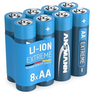 Ansmann Extrémně lithiová baterie AA Mignon LR6 FR6 L91 1,5 V, 8 kusů, jednorázové baterie, více energie pro high-tech přístroje, GPS přístroje, hračky, fotoaparáty Ansmann Extrémně lithiová baterie AA Mignon LR6 FR6 L91 1,5 V, 8 kusů, jednorázové baterie, více energie pro high-tech přístroje, GPS přístroje, hračky, fotoaparáty