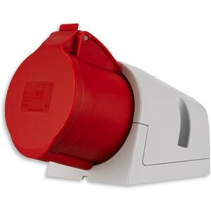 REV CEE nástěnná zásuvka silnoproudová zásuvka, 400VAC, 32A, 5pólová, 3Ph + N + PE, IP44, červená REV CEE nástěnná zásuvka silnoproudová zásuvka, 400VAC, 32A, 5pólová, 3Ph + N + PE, IP44, červená