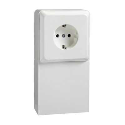 Schneider Electric Elso Schuko zásuvka, 1dílná, 505404 V nosiči přístroje s výstupem šachty, 16 A, renovace, zásuvná svorka, čistě bílá, 1 kus Schneider Electric Elso Schuko zásuvka, 1dílná, 505404 V nosiči přístroje s výstupem šachty, 16 A, renovace, zásuvná svorka, čistě bílá, 1 kus