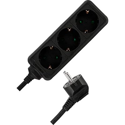 REV Zásuvková lišta vícenásobná zásuvka 3 přihrádky, kabel 5 m, 3500 W, černá REV Zásuvková lišta vícenásobná zásuvka 3 přihrádky, kabel 5 m, 3500 W, černá