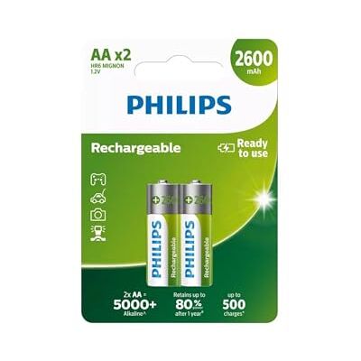 Philips Multi Life NiMH Akku AA Mignon 2600 mAh 2er Pack Philips Multi Life NiMH Akku AA Mignon 2600 mAh 2er Pack