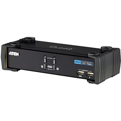 Aten CS1762A-AT-G KVM 2X Port USB/DVI Switch, černý Aten CS1762A-AT-G KVM 2X Port USB/DVI Switch, černý