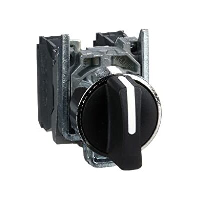 Schneider Electric Harmony XB4 volicí spínač, kov, 22 mm, 3 polohy, tlačítkový, zapínací uprostřed, 2S, číslo výrobku XB4BD53 Schneider Electric Harmony XB4 volicí spínač, kov, 22 mm, 3 polohy, tlačítkový, zapínací uprostřed, 2S, číslo výrobku XB4BD53