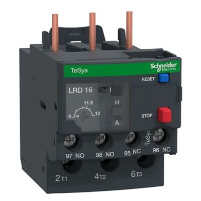Schneider Electric TeSys Motorschutzrelais, Überlastrelais, 9-13A, 1S+1Ö, Klasse 10A, Artikelnummer LRD16 Schneider Electric TeSys Motorschutzrelais, Überlastrelais, 9-13A, 1S+1Ö, Klasse 10A, Artikelnummer LRD16