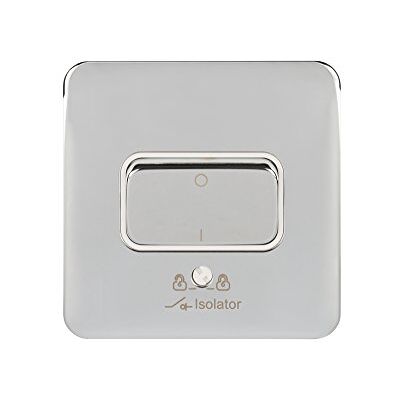 Schneider Electric Lisse Screwless Deco samostatný odpojovač ventilátoru, 3pólový, 10 AX, leštěný chrom s bílou vložkou, GGBL1013WPC Schneider Electric Lisse Screwless Deco samostatný odpojovač ventilátoru, 3pólový, 10 AX, leštěný chrom s bílou vložkou, GGBL1013WPC