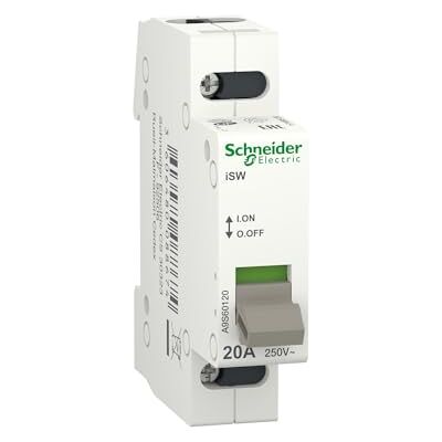 Schneider Electric iSW Oddělovací spínač 1P-pólový 20A DIN lišta IP 40 250V Acti 9 spínač Schneider Electric iSW Oddělovací spínač 1P-pólový 20A DIN lišta IP 40 250V Acti 9 spínač