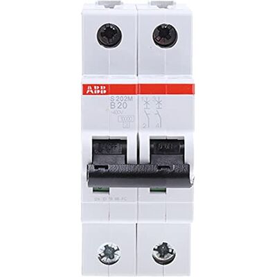 ABB S200M MCB jistič vedení typ B, 2pólový 20A 440V, vypínací kapacita 10 kA System Pro M Compact ABB S200M MCB jistič vedení typ B, 2pólový 20A 440V, vypínací kapacita 10 kA System Pro M Compact