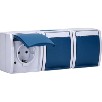 Busch-Jaeger 2300/3 EWN-53 SCHUKO® zásuvka 3násobná (termoplast) šedá ocean® (IP 44) 2CKA002084A0704 Busch-Jaeger 2300/3 EWN-53 SCHUKO® zásuvka 3násobná (termoplast) šedá ocean® (IP 44) 2CKA002084A0704