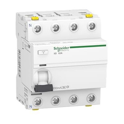 Schneider Electric FI-chránič Acti9 iID, 4pólový, 63A, 300mA, typ A, číslo výrobku A9Z24463 Schneider Electric FI-chránič Acti9 iID, 4pólový, 63A, 300mA, typ A, číslo výrobku A9Z24463