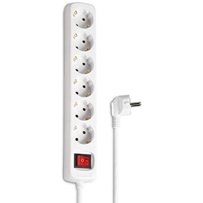 Hama Zásuvková lišta 6násobná (vícenásobná zásuvka se spínačem Save Energy pro úsporu energie, přihrádky otočené o 45 stupňů, kabel 1,4 m, testováno GS, vícenásobný konektor pro Home Office) bílá Hama Zásuvková lišta 6násobná (vícenásobná zásuvka se spínačem Save Energy pro úsporu energie, přihrádky otočené o 45 stupňů, kabel 1,4 m, testováno GS, vícenásobný konektor pro Home Office) bílá