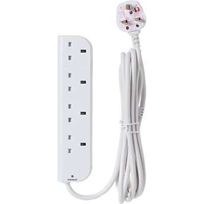 Belkin F9E400UK3M, 4násobný prodlužovací kabel, 3 m, kus: 1 Belkin F9E400UK3M, 4násobný prodlužovací kabel, 3 m, kus: 1