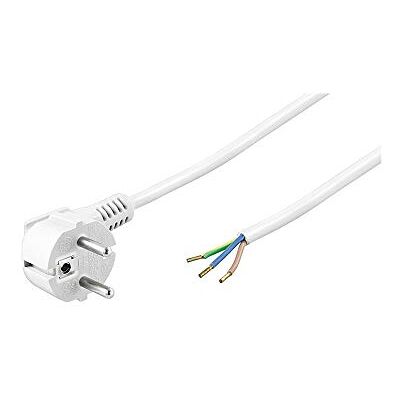 goobay 93312 závitový napájecí kabel / otevřené konce kabelů & lisované dutinky kabelů / 90 stupňů ochranný kontakt zástrčka / univerzální síťový kabel / bílá / 3m goobay 93312 závitový napájecí kabel / otevřené konce kabelů & lisované dutinky kabelů / 90 stupňů ochranný kontakt zástrčka / univerzální síťový kabel / bílá / 3m