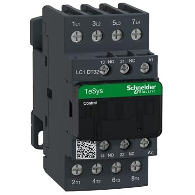 Schneider Electric Výkonový stykač TeSys Control LC1D, 4pólový, 32A, 230V AC1, 50/60HZ, 1S, 1Ö, číslo výrobku LC1DT32P7 Schneider Electric Výkonový stykač TeSys Control LC1D, 4pólový, 32A, 230V AC1, 50/60HZ, 1S, 1Ö, číslo výrobku LC1DT32P7