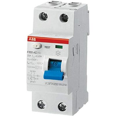 ABB F202 A-63/0. 03 proudový chránič F200-2P 30mA 63A typ A ABB F202 A-63/0. 03 proudový chránič F200-2P 30mA 63A typ A