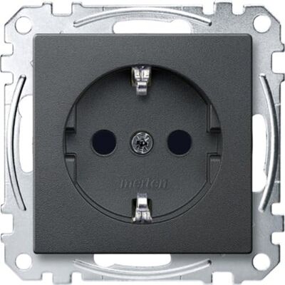 Schneider Electric Merten Schuko zásuvka, MEG2400-0414 S ochranou proti dotyku, šroubové zvedací svorky, systém M, antracit Schneider Electric Merten Schuko zásuvka, MEG2400-0414 S ochranou proti dotyku, šroubové zvedací svorky, systém M, antracit