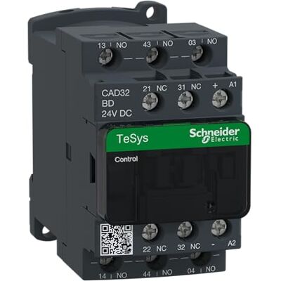 Schneider Electric Pomocný stykač TeSys CAD, 3 zavírače + 2 otvíráky, 24 V DC, číslo položky CAD32BD Schneider Electric Pomocný stykač TeSys CAD, 3 zavírače + 2 otvíráky, 24 V DC, číslo položky CAD32BD