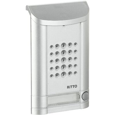 Schneider Electric Ritto dveřní stanice, Minivox, audio pro rodinný dům 1, náhradní díl, interkom s osvětlením a tlačítkem zvonku, venkovní jednotka, bílá alu, číslo výrobku 1271937 Schneider Electric Ritto dveřní stanice, Minivox, audio pro rodinný dům 1, náhradní díl, interkom s osvětlením a tlačítkem zvonku, venkovní jednotka, bílá alu, číslo výrobku 1271937
