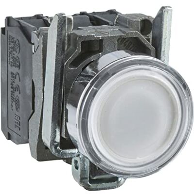 Schneider Electric Harmony XB4 Světelné tlačítko, 22 mm, plochá kalotta, 1S +1Ö, 24 V ACDC, LED, 9 A, bílé, číslo výrobku XB4BW31B5 Schneider Electric Harmony XB4 Světelné tlačítko, 22 mm, plochá kalotta, 1S +1Ö, 24 V ACDC, LED, 9 A, bílé, číslo výrobku XB4BW31B5