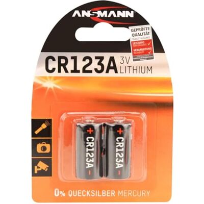 Ansmann Lithiová baterie CR1234A 3 V, 2 kusy, CR17345, speciální baterie s kulatými články, ideální pro otvírání garážových vrat, poplašné zařízení, monitorovací systém Ansmann Lithiová baterie CR1234A 3 V, 2 kusy, CR17345, speciální baterie s kulatými články, ideální pro otvírání garážových vrat, poplašné zařízení, monitorovací systém