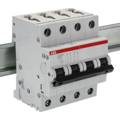 ABB S200M Miniaturüberlastschalter Typ B, Pol 4-polig 16A 400V ac, Abschaltvermögen 10 kA System Pro M Compact ABB S200M Miniaturüberlastschalter Typ B, Pol 4-polig 16A 400V ac, Abschaltvermögen 10 kA System Pro M Compact