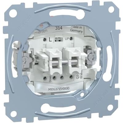 Schneider Electric Merten vložka spínače rolety, pod omítku, zásuvné svorky, 1pólový, 10AX, AC, 250 V, číslo výrobku MEG3715-000 Schneider Electric Merten vložka spínače rolety, pod omítku, zásuvné svorky, 1pólový, 10AX, AC, 250 V, číslo výrobku MEG3715-000