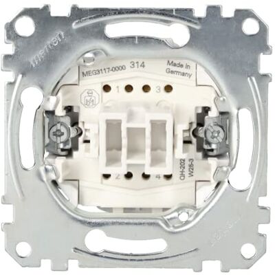 Schneider Electric Merten nástavec křížového spínače, pod omítku, zásuvné svorky, 1pólové, 10A, AC, 250 V, číslo výrobku MEG3117-0000 Schneider Electric Merten nástavec křížového spínače, pod omítku, zásuvné svorky, 1pólové, 10A, AC, 250 V, číslo výrobku MEG3117-0000