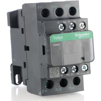 Schneider Electric Výkonový stykač TeSys LC1D, 3pólový, +1S+1Ö, 11 kW, 25A, 400V AC3, cívka 110 V AC, číslo položky LC1D25F7 Schneider Electric Výkonový stykač TeSys LC1D, 3pólový, +1S+1Ö, 11 kW, 25A, 400V AC3, cívka 110 V AC, číslo položky LC1D25F7