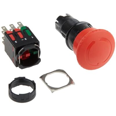 Schneider Electric Tlačítko nouzového zastavení/tlačítko nouzového vypnutí, XB6AS8349B rund, 16mm, Drehentriegelung, 1S+2Ö, rot Schneider Electric Tlačítko nouzového zastavení/tlačítko nouzového vypnutí, XB6AS8349B rund, 16mm, Drehentriegelung, 1S+2Ö, rot