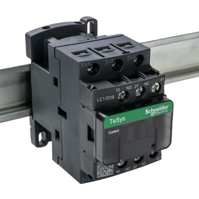 Schneider Electric Výkonový stykač TeSys Control LC1D, 3pólový, +1S+1Ö, 4kW, 9A, 400V AC3, cívka 48 V AC, číslo výrobku LC1D09E7 Schneider Electric Výkonový stykač TeSys Control LC1D, 3pólový, +1S+1Ö, 4kW, 9A, 400V AC3, cívka 48 V AC, číslo výrobku LC1D09E7