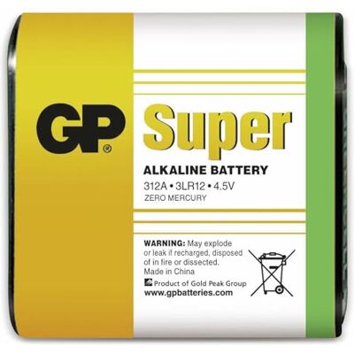 GP Alkalická plochá baterie (3LR12, 4,5 voltů) 1 kus GP Alkalická plochá baterie (3LR12, 4,5 voltů) 1 kus
