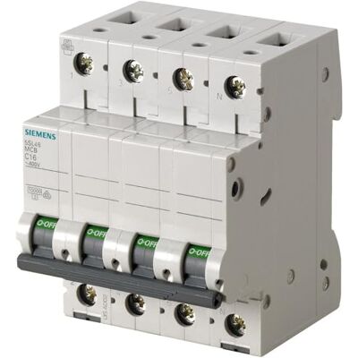 Siemens 5sl4 – jistič vedení 10 kA curva-b 3pólový + neutrální 16 A 70 mm Siemens 5sl4 – jistič vedení 10 kA curva-b 3pólový + neutrální 16 A 70 mm