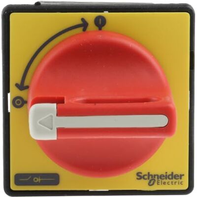 Schneider Electric Nouzové vypnutí/hlavní spínač, 22,5 mm, 3pólový, 690 V, 12 A, uzamykatelný, červená/žlutá, číslo výrobku VCDN12 Schneider Electric Nouzové vypnutí/hlavní spínač, 22,5 mm, 3pólový, 690 V, 12 A, uzamykatelný, červená/žlutá, číslo výrobku VCDN12