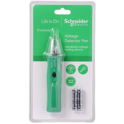 Schneider Electric Thorsman bezkontaktní zkoušečka napětí, kategorie 3, včetně baterií, 1 kV, zelená, číslo výrobku IMT23209 Schneider Electric Thorsman bezkontaktní zkoušečka napětí, kategorie 3, včetně baterií, 1 kV, zelená, číslo výrobku IMT23209