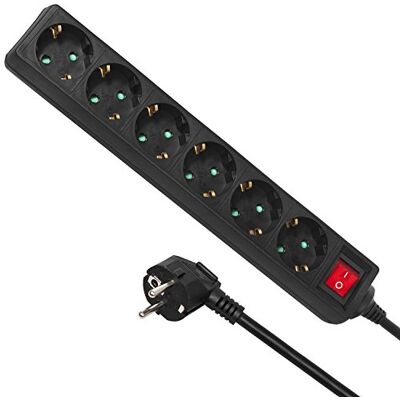 Maclean MCE189G 6násobná zásuvková lišta s vypínačem vícenásobná zásuvka zástrčka lišta dětská ochrana Schuko 3500 W 1,4 m Maclean MCE189G 6násobná zásuvková lišta s vypínačem vícenásobná zásuvka zástrčka lišta dětská ochrana Schuko 3500 W 1,4 m
