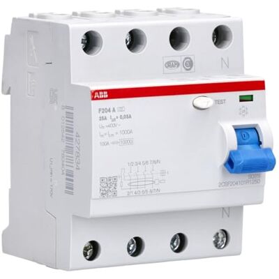 ABB F204 A-25/0. 03-L FI-chránič typ A 4pólový 25A 30mA ABB F204 A-25/0. 03-L FI-chránič typ A 4pólový 25A 30mA