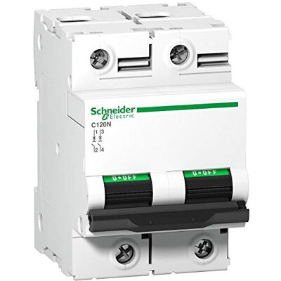 Schneider Electric C120N 2P 100A C 10000A 415V MINIATURE CI Schneider Electric C120N 2P 100A C 10000A 415V MINIATURE CI