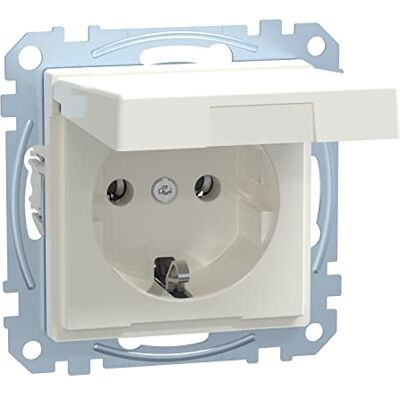 Schneider Electric Merten Schuko zásuvka se sklápěcím víkem, systém M, zásuvné svorky, polární bílá lesklá, číslo výrobku MEG2311-0319 Schneider Electric Merten Schuko zásuvka se sklápěcím víkem, systém M, zásuvné svorky, polární bílá lesklá, číslo výrobku MEG2311-0319