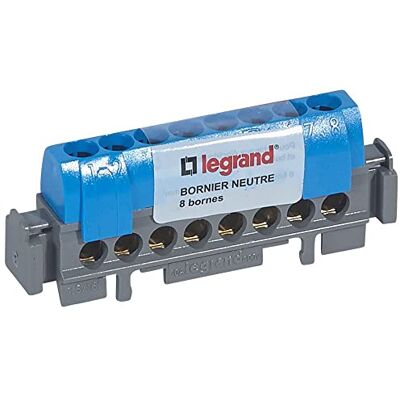 Legrand leg92791 Terminal Block Neutral 8 Anschlüsse für Kabel Blau 1,5–16 mm Legrand leg92791 Terminal Block Neutral 8 Anschlüsse für Kabel Blau 1,5–16 mm