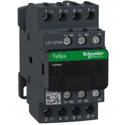 Schneider Electric TeSys Control Leistungsschütz LC1D, 4-polig, +1S+1Ö, Motorschutz, Spule 230V AC, Artikelnummer LC1DT20P7 Schneider Electric TeSys Control Leistungsschütz LC1D, 4-polig, +1S+1Ö, Motorschutz, Spule 230V AC, Artikelnummer LC1DT20P7