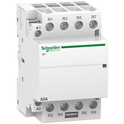 Schneider Electric Installationsschütz Acti9 iCT, 63A, 4Ö, 220/240V, 50Hz, Artikelnummer A9C20867 Schneider Electric Installationsschütz Acti9 iCT, 63A, 4Ö, 220/240V, 50Hz, Artikelnummer A9C20867
