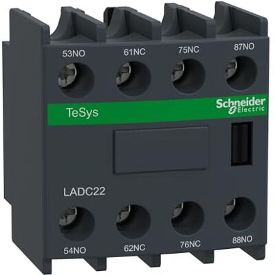 Schneider Electric LADC Hilfskontakt 4-polig, 2 Öffner + 2 Schließer Frontmontage mit Schraubanschluss Anschluss Schneider Electric LADC Hilfskontakt 4-polig, 2 Öffner + 2 Schließer Frontmontage mit Schraubanschluss Anschluss