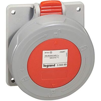 Legrand 555389 CEE-SDO 5P 16A 415V ROT IP67 Legrand 555389 CEE-SDO 5P 16A 415V ROT IP67