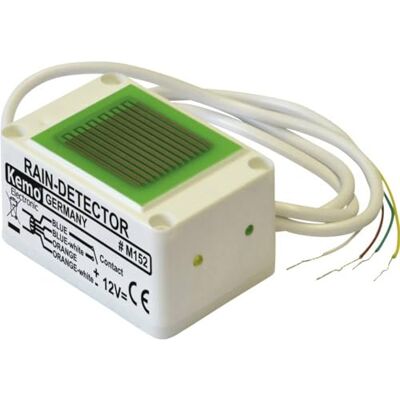 Kemo M152 dešťový senzor 12 V/DC relé aktivace při kontaktu s vodou. S LED indikátorem. Pro střešní okna, sluneční markýzy, dešťové detektory. Vodězalitá elektronika Kemo M152 dešťový senzor 12 V/DC relé aktivace při kontaktu s vodou. S LED indikátorem. Pro střešní okna, sluneční markýzy, dešťové detektory. Vodězalitá elektronika
