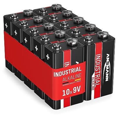 Ansmann Industrial Alkaline Batterie 9V E-Block 6LR61 Longlife Alkalibatterie Industriebatterie für hohen Strombedarf (10er Pack) Ansmann Industrial Alkaline Batterie 9V E-Block 6LR61 Longlife Alkalibatterie Industriebatterie für hohen Strombedarf (10er Pack)