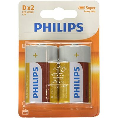 Philips LONGLIFE 2-Blister R20 (D), barevně tříděné Philips LONGLIFE 2-Blister R20 (D), barevně tříděné