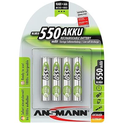 Ansmann Dobíjecí LSD baterie , malé samovybíjení, micro AAA 4 ks Ansmann Dobíjecí LSD baterie , malé samovybíjení, micro AAA 4 ks