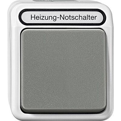 Schneider Electric Merten nouzový spínač topení s kontrolkou, spínač do vlhkých prostor, na omítku, 1dílná, Aquastar, IP44, šedá, číslo výrobku MEG3448-8029 Schneider Electric Merten nouzový spínač topení s kontrolkou, spínač do vlhkých prostor, na omítku, 1dílná, Aquastar, IP44, šedá, číslo výrobku MEG3448-8029