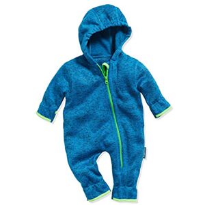Playshoes Kojenecký flísový overal, prodyšný unisex overal pro chlapce a dívky s dlouhým zipem a kapucí, barevně odlišený, modrý pletený fleece Playshoes Kojenecký flísový overal, prodyšný unisex overal pro chlapce a dívky s dlouhým zipem a kapucí, barevně odlišený, modrý pletený fleece